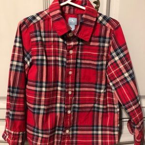 Gap Boys Plaid Button Down Shirt 5